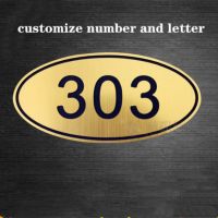 【LZ】▼☢●  Brushed Gold  house number does not fade personalized number letter door plate apartment Hotel