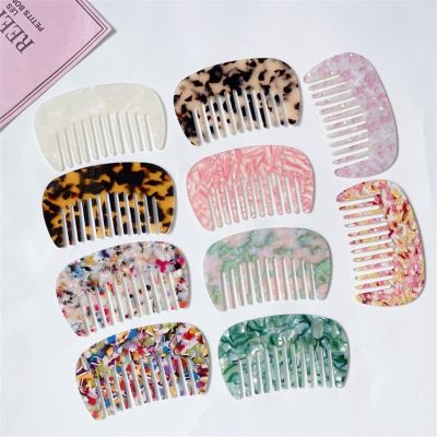 New Korean Vintage Acetate Plate Hairdresser Pocket Hair Comb Mini Compact Anti-static Hair Combs Comfortable