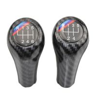 【cw】 5/6 Speed Carbon Fiber Gear Shift Knob for BMW 1 3 5 6 Series E46 E53 E60 E61 E63 E65 E81 E82 E83 E87 E90 E91 E92 Lever Headball 【hot】