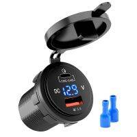 18W Quick Charge 3.0 USB Car Charger 48W Type-C PD Fast Charge Socket Outlet Adapter for Car Boat RV Motorcycle