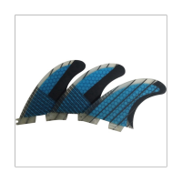 G5 Surf Fins Three-Piece Surfboard Accessory Honeycomb Rudder for FCS2 Surfboard Base Blue