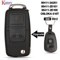 Kutery 2 Buttons Remote Car key Fob 306308mhz For Hyundai Elantra 2000-2003 95411-3A201 95411-2D101 95411-2D100 OSLOKA-510T