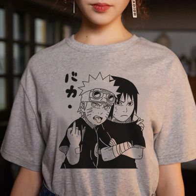 Vogue เสื้อยืดลายการ์ตูน Naruto Sasuke 2022 สไตล์ญี่ปุ่นฮาราจูกุ  B374