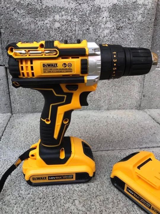 สินค้าขายดี-new-สว่านไร้สายdewalt-ตัวใหม่ล่าสุดแรงงง-สว่านไร้สายแบต2ก้อนแถมชุดกระเป๋าอุปกรณ์-aaa