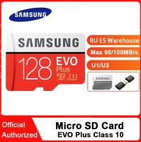 2023 Original SAMSUNG Grade EVO Plus Class 10 Memory Card 256GB 128GB U3 64GB U1 Micro SD Card Up to 100MBs TF Card SDXC Flash Card