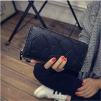 Women Stone Print Long Wallets Female Leather nd Retro Zipper Coin Purses Ladies High Capacity Card Holder Clutch Money Bag