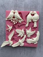 Bird Silicone Epoxy Resin Plaster Mould cake mold fondant molds cake decorating tools chocolate fondant tools DIY Bread  Cake Cookie Accessories