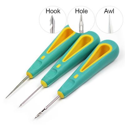 Awl For Repair Leather Shoe Sewing Cobbler Tool DIY Craft Straight Curved and Hole Hook Needle Piercer Stab Sticher Sewing Awl