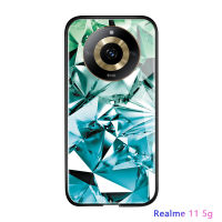 Casing Ponsel สำหรับ Realme 11 Pro 5G Realme 11 Pro + 5G Realme 11 5G Realme Narzo 60 5G OPPO Reno10 Pro + 5G Xiaomi Redmi 12แก้วเพชรหรูที่ส่องแสงเป็นเคสกระจกนิรภัยขอบนุ่มกันกระแทกกรอบหลัง