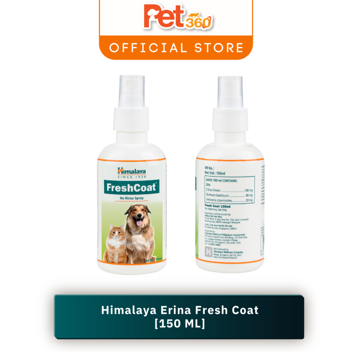 Himalaya Fresh Coat Spray 150ml Natural Herbal NoRinse Spray for Cats
