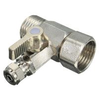 【New-store】 CS Agro Feed Water Adapter 1/2 "ถึง1/4" ก๊อกน้ำวาล์ว Tap Feed Reverse Osmosis Silver