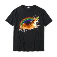 Unicorn Corgi Rainbow Doodle Funny Graphic T-shirt Designunique Tops Shirts Christmas Day Cute Cotton Man T Shirt - lor-made T-shirts XS-6XL