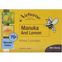 Airborne Manuka and Lemon Honey Lozenges แอร์บอร์น มานูก้า แอนด์ เลม่อน ฮันนี่ โลเซนเกส 45g.