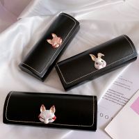 【CW】 Leather Glasses Hard Frame Eyeglass Reading Eyewear Spectacle Cases