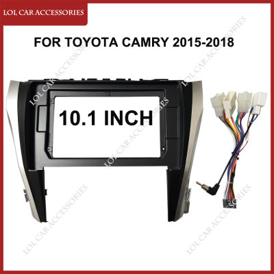 แผงหน้าปัด10.1นิ้วสำหรับ Toyota Camry 2015-2018สเตอริโอวิทยุรถยนต์แอนดรอยด์ GPS เครื่องเล่น MP5 2Din