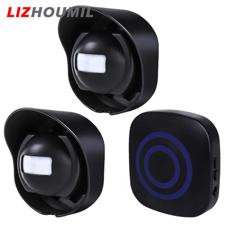 lizhoumil-เครื่องเตือนขับออกไปพร้อมตัวรับ1เซ็นเซอร์2ตัว433mhz-ปรับระดับเสียงได้4ระดับ3-7เมตรเซนเซอร์ระยะการแจ้งเตือนความปลอดภัย