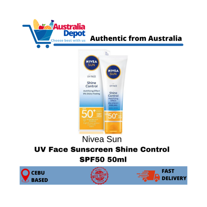 NIVEA Sun UV Face Sunscreen Shine Control SPF50 50ml Lazada PH