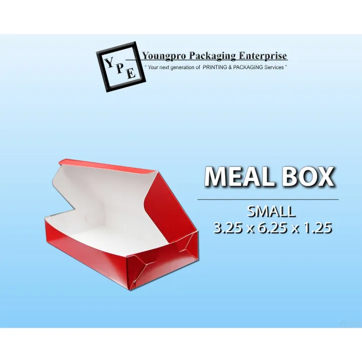 YPE Meal Box small, 3.25 x 6.25 x 1.25 50's,generic box,pastry box,meal