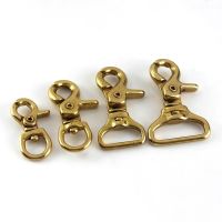 Solid Brass Trigger Clips Swivel Eye Bolt Snap Hook Lobster Clasps for Leather Craft Bag Strap Belt Webbing Pet Dog Rope Leashes