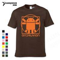 Yuanqishun 2019 New Android Vitruvian T Shirt Da Vinci Robot Creative Men Tshirt Funny Casual O-Neck Cotton Trend T-Shirt Tees