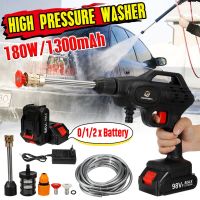 180W 98VF Cordless Water Jet High Pressure Car Wash Machines Electric Car Washer Portable Wash Water Machines Spray