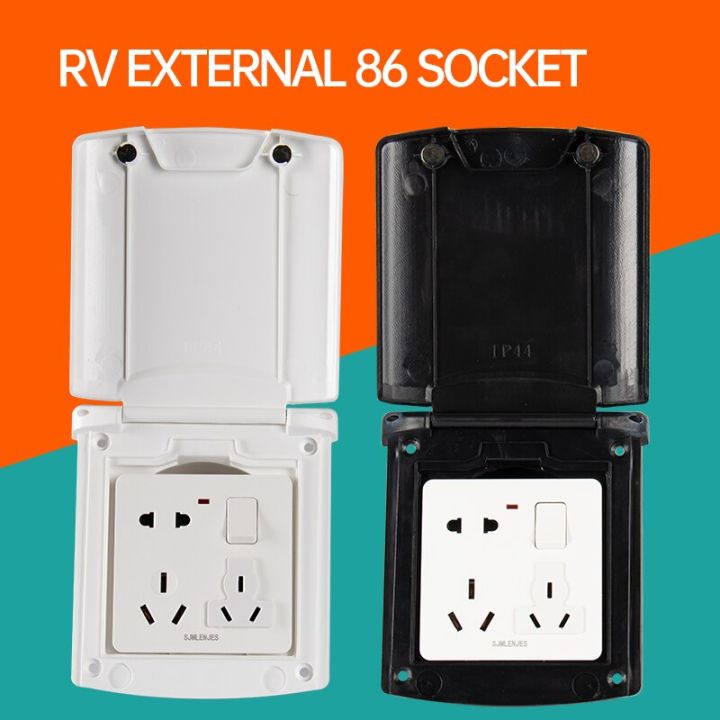 rv-modified-warehouse-door-external-mains-borrowing-power-socket-door-waterproof-86-boxes-borrowing-power-socket-door-power-points-switches-savers-po