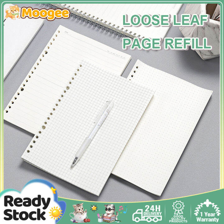 Loose Leaf Page Refill，Notebook Refill Paper A5/B5 Loose Leaf Paper 20/