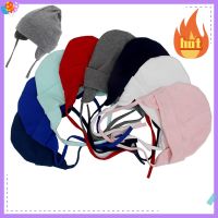 【YD】 Baby Hat Ear Protection Warm Knitted Hats for Toddler Soft Cotton Beanie Cap Kids Boys Earflap Bonnet Gorras