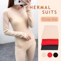 COD SDFERTGRTYTYUYU 【Top Pant】37° Womens Warm Keeping Suit Autumn Clothes and Trousers Warm Keeping Self Heating Underwear