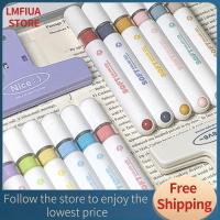 LMFIUA STORE Pelindung Mata ไลท์เตอร์สีพาสเทลสีสันสดใสพร้อมปากกาบิดปลายสิ่วหน้าแบนปากกาวาดภาพศิลปะของขวัญนักเรียน