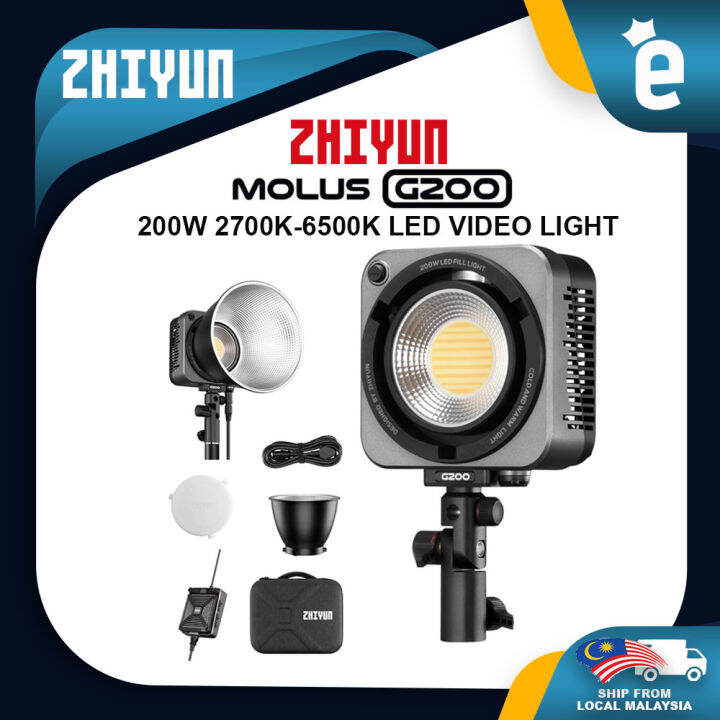ZHIYUN Molus G200 200W Bi-Color 2700K-6500K LED Video COB Light APP ...