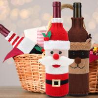 Christmas Decorations Elderly Red Wine Bottle Sets Champagne Knitted Wine Bottle Bottle Sets Sets I8K1