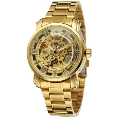 Xinsu นาฬิกาข้อมือนาฬิกากลไกอัตโนมัติผู้ชาย,นาฬิกาข้อมือนาฬิกาข้อมือสายเหล็กหน้าปัดตัวเลขโรมัน
