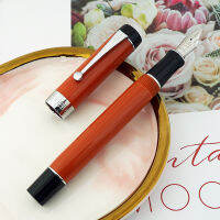 Jinhao 100 Centennial Resin Fountain Pen Red with Silver Clip EFFMBent Nib Ink Pen with Converter for Business Office Writing