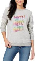 ban.do Womens Party Party Cotton Graphic-Print Sweatshirt (Large, Grey)