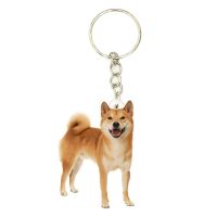 Japanese Akita Dog Acrylic Keyring Animal Dogs Keychain Men Car 2D Flat Key Chain Ring Gift Gifts for Women Keyring 2023