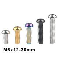 Weiqijie Titanium Bolt M6x12 16 20 25 30mm Hexagon Socket Head Screws for Bike Motorcycle Car Refit Round Head Screws