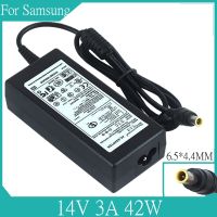 จออะแดปเตอร์สำหรับ Samsung 14V 3A 42W Syncmaster S22C300H P2770 SA350 UE590 S27D360H UN22F5000AF S27B350H แหล่งจ่ายไฟ S27E390H