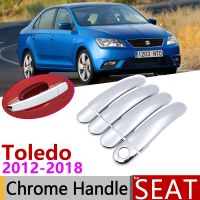 For Seat Toledo MK4 2012~2018 Luxurious Chrome Exterior Door Handle Cover Car Essories Stickers Trim Set 2013 2014 2015 2017