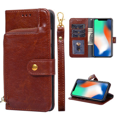 เคสสำหรับ Realme C55 4G เคสกระเป๋าสตางค์มีซิปพับได้ฝาครอบมีที่เก็บบัตรเป็นหนังเคสโทรศัพท์กระเป๋าเงิน