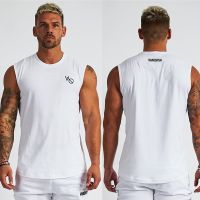 Jogger Summer New Fitness Fashion Men 39;s Sportswear brand men 39;s vest cotton round neck wide shoulder casual top men 39;s clothing