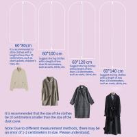 ‘【；】 5 Pieces Household Transparent Clothing Dustproof And Waterproof Bag Washable Hanging Clothes Dustproof Cover