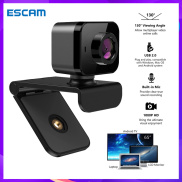 NEW ESCAM Camera Webcam USB C5 1080P HD Webcam 1080P Máy Tính PC 2K HD Có