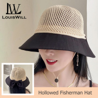LouisWill nón đi biển nón nữ Mũ Nữ Mũ Ngư Dân Mùa Hè Mũ Hở Mũi Thắt Nơ thumbnail