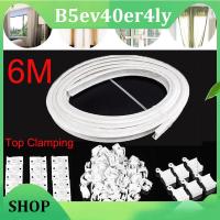 B5ev40er4ly SHOP 6M Curtain Track Rail Bendable Top Clamping Track Curtains Pole Accessories Straight Track Window Rod Modern Style