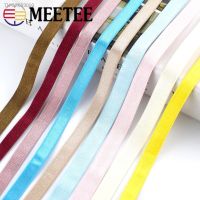 ✚ Meetee 5/10/20Meters 10mm Width Colored Elastic Bands Underwear Shoulder Strap Bra Nylon Webbing DIY Garment Sewing Accessories