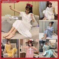 【NEW Popular】ฟ.☃◄ Weehoursxbaju Tidur Wanita Nightgown น่ารักหวานคอตุ๊กตาเจ้าหญิงสไตล์ Pakaian Rumahan ชุดนอน