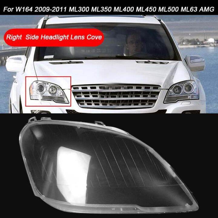 for-mercedes-benz-w164-2009-11-ml-class-car-headlight-clear-lens-cover-head-light-lamp-lampshade-shell