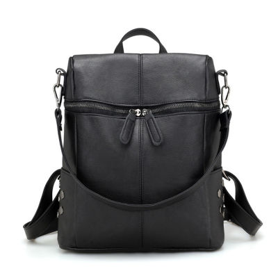 Fashion Leather Backpack Women Waterproof PU Leather Ladies Zipper Female Casual Shoulder Bag Teenager School Bag