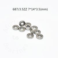 Bearing 687-3.5ZZ 10 Pieces 687zz 7x14x3.5(mm) free shipping chrome steel Metal Sealed High speed Mechanical equipment parts